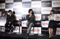 「DEVILMAN crybaby」全世界配信記念トークイベントの様子。