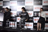 「DEVILMAN crybaby」全世界配信記念トークイベントの様子。