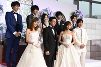 ドラマ「ホリデイラブ」制作発表記者会見の様子。