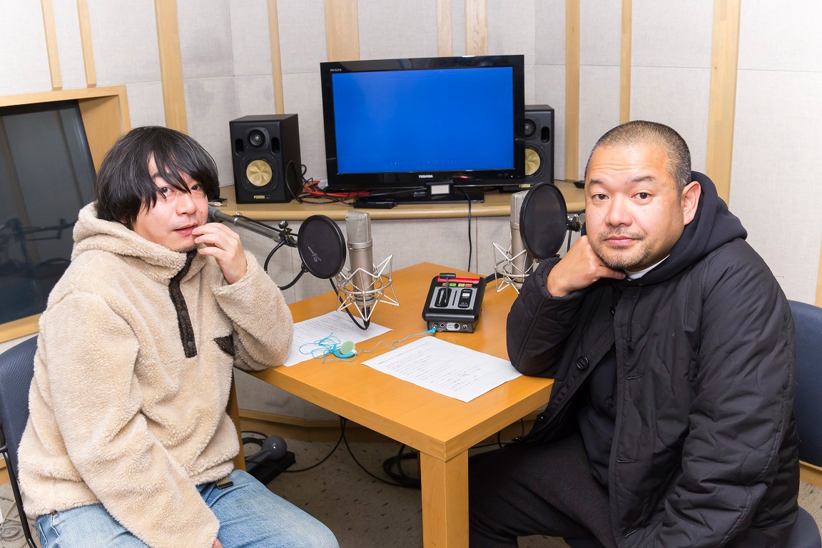 左から渋谷直角、大根仁。