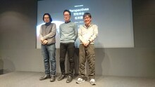 「スターシップ・トゥルーパーズ レッドプラネット」Perspectivesの様子。左から松本勝、荒牧伸志、臼井伸二。