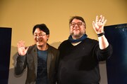 「シェイプ・オブ・ウォーター」トークイベントの様子。左から町山智浩、ギレルモ・デル・トロ。