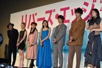 映画「リバーズ・エッジ」完成披露舞台挨拶の様子。