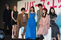 映画「リバーズ・エッジ」完成披露舞台挨拶の様子。