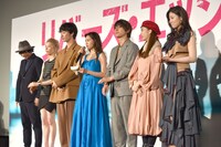 映画「リバーズ・エッジ」完成披露舞台挨拶の様子。
