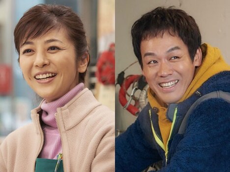 左から白石美帆演じる桜井由香里、森崎博之演じる住友泰弘。