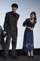 「不能犯」初日舞台挨拶の様子。