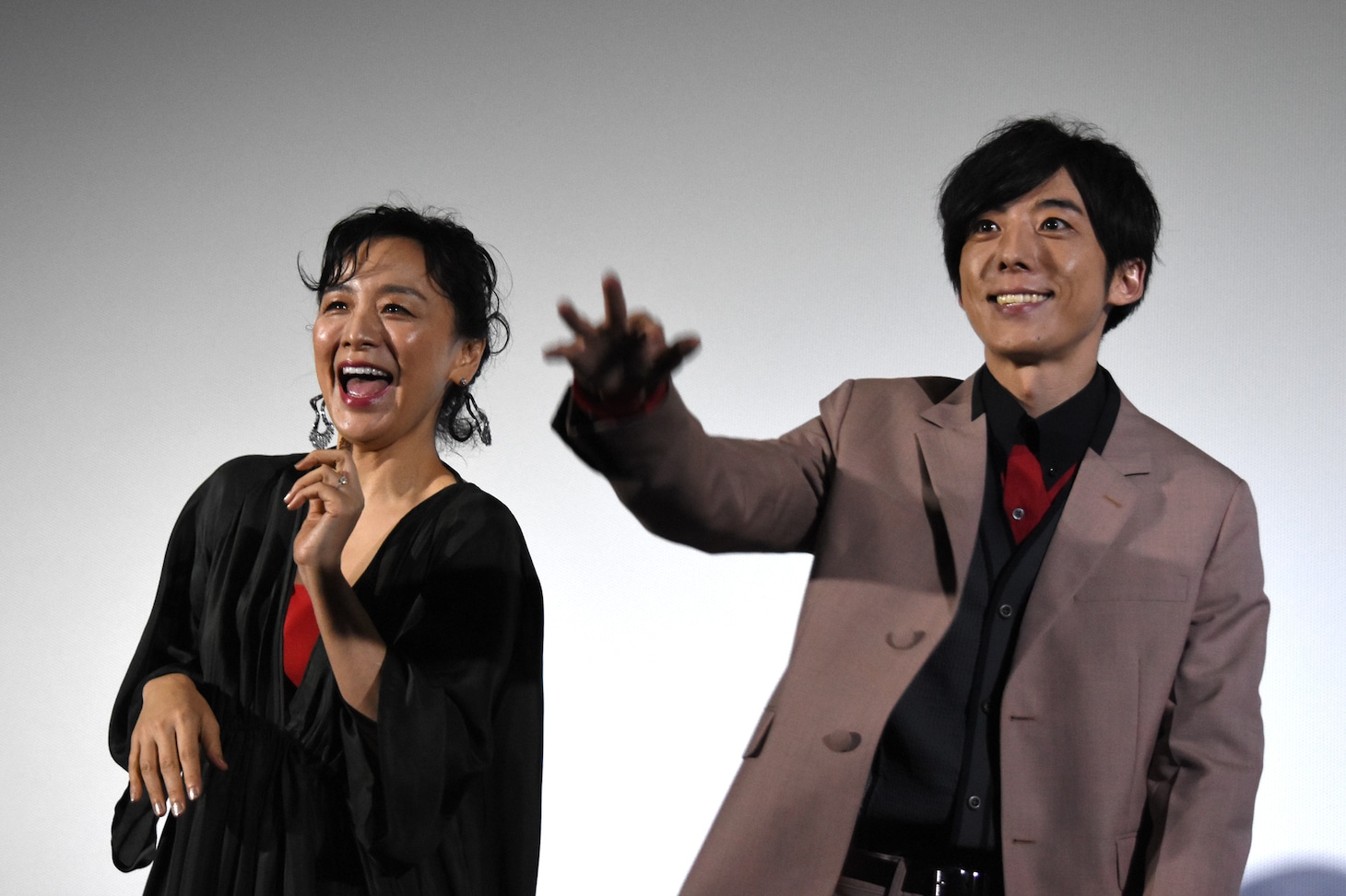 「blank13」初日舞台挨拶の様子。