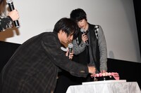 「花は咲くか」完成披露上映会の様子。