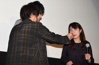 「花は咲くか」完成披露上映会の様子。