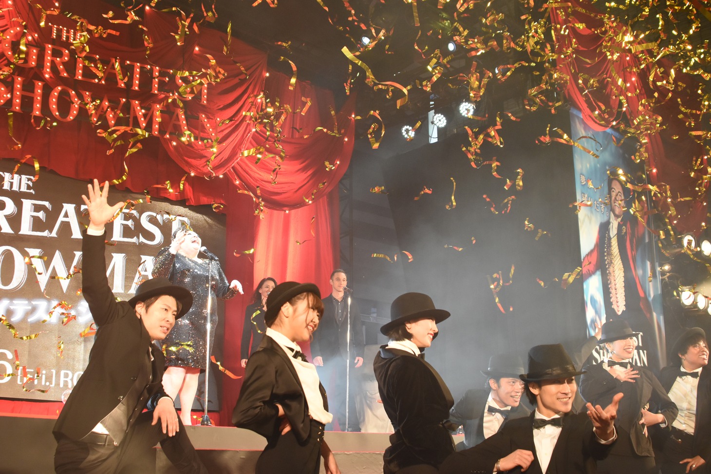 「グレイテスト・ショーマン」レッドカーペットイベントの様子。