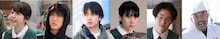 「食い逃げキラー」キャスト陣。左から堀内敬子、浅香航大、青柳翔、松本穂香、森永悠希、竹中直人。