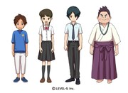 「妖怪ウォッチ シャドウサイド」のメインキャラクター。左からケースケ、ナツメ、トウマ、アキノリ。