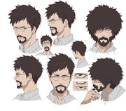 キース・風間・フリックのキャラクター設定画。