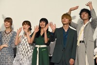 「リバーズ・エッジ」公開記念舞台挨拶の様子。