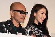 「レオン」公開直前イベント。左から竹中直人、知英。