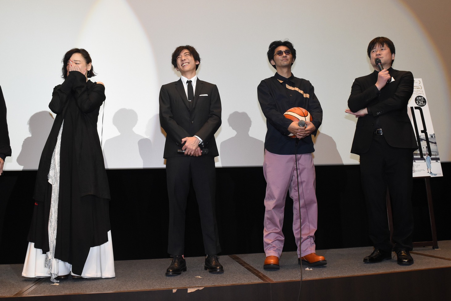 「blank13」舞台挨拶の様子。