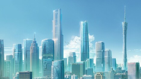 「小さなファッションショー」で描かれる広州の風景。