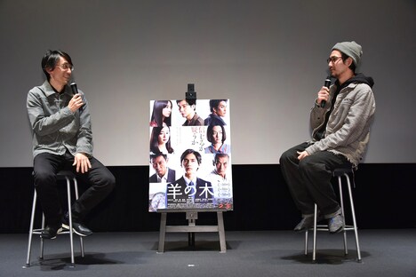 左から吉田大八、松田龍平。