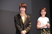 「しろときいろ ～ハワイと私のパンケーキ物語～」舞台挨拶の様子。