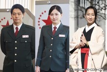 左から出合正幸演じるロイ、高山侑子演じる鳴瀬キミコ、広瀬仁美演じる鶴菊。
