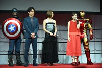 「アベンジャーズ／インフィニティ・ウォー」集結式の様子。