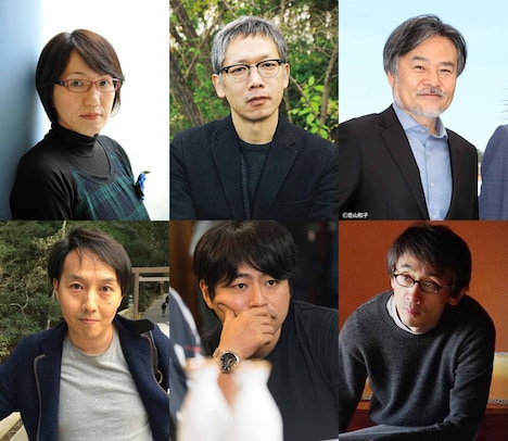 「第18回 ミューズ シネマ・セレクション 世界が注目する日本映画たち」登壇予定監督。上段左から荻上直子、矢口史靖、黒沢清。下段左から、伏原健之、石井裕也、吉田大八。