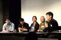 左から横山誠、舟山弘一、大島遥、辻井啓伺、和田三四郎。