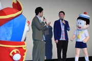 「映画ドラえもん のび太の宝島」大ヒット御礼舞台挨拶の様子。