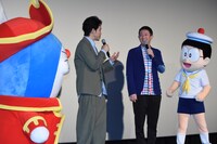 「映画ドラえもん のび太の宝島」大ヒット御礼舞台挨拶の様子。