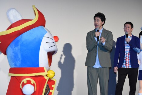 「映画ドラえもん のび太の宝島」大ヒット御礼舞台挨拶の様子。