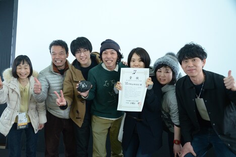 ゆうばりファンタランド大賞（観客賞）グランプリを獲得した「カメラを止めるな！」のスタッフ、キャストたち。