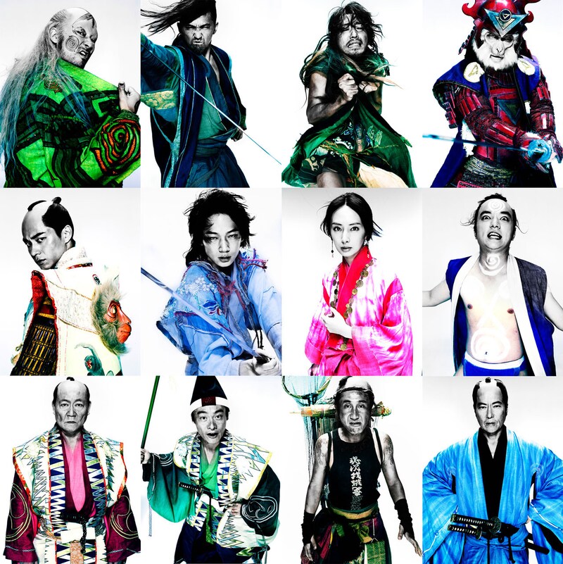 「パンク侍、斬られて候」各キャラクターのイメージビジュアル。（撮影：紀里谷和明）