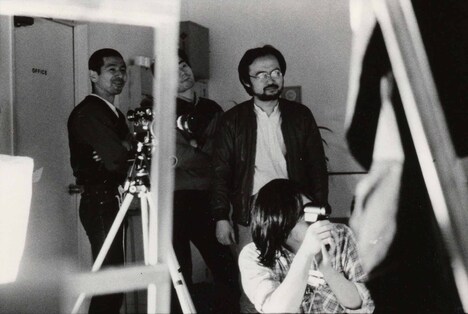 銀河画報社映画倶楽部の面々。山田勇男（左）と湊谷夢吉（左から3番目）。