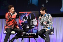 左から平田広明、梶裕貴。