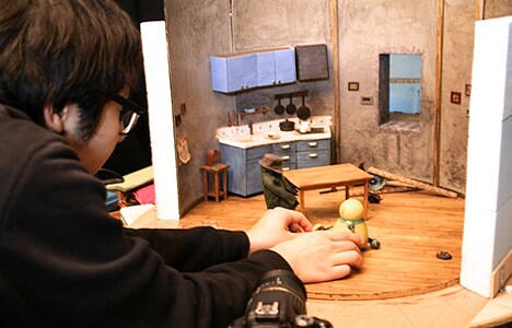 アート・アニメーションのちいさな学校での制作風景。