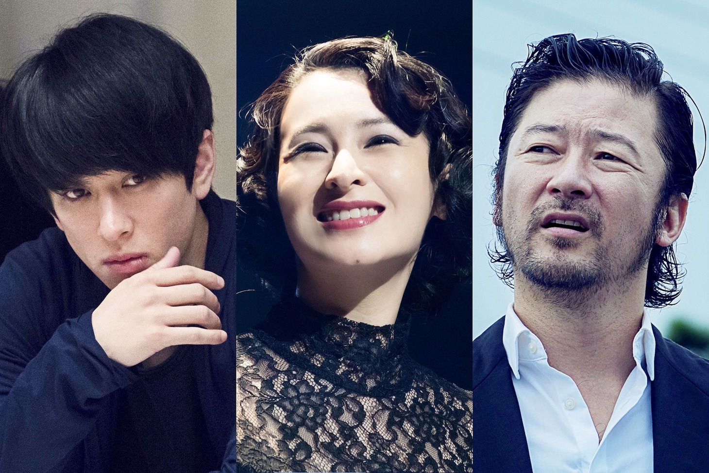 左から横山裕演じる烏合零太、檀れい演じる淵透世、浅野忠信演じる羽生田釿互。