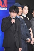 「いぬやしき」の完成披露試写会の様子。