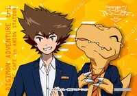 コラボフード1品注文につきランダムで1枚プレゼントされるクリアブロマイド。(c)本郷あきよし・東映アニメーション (c)2018 NAMCO All rights reserved.