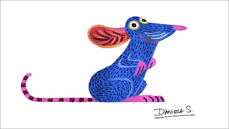 「リメンバー・ミー」のアレブリヘ風に描かれたレミー。