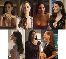 「モリーズ・ゲーム」より、ドレス姿を披露するジェシカ・チャステイン。