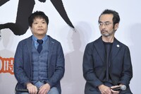 テレビドラマ「宮本から君へ」記者会見の様子。