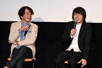 左から石田衣良、三浦大輔。