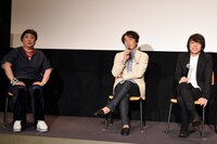 「娼年」トークイベント。左から湯山玲子、石田衣良、三浦大輔。