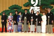 「のみとり侍」完成披露試写会の様子。