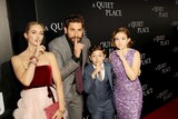 「A Quiet Place（原題）」ニューヨークプレミアの様子。左からエミリー・ブラント、ジョン・クラシンスキー、ノア・ジュプ、ミリセント・シモンズ。