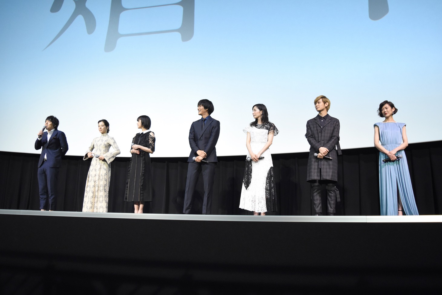 「娼年」舞台挨拶の様子。