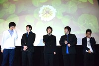 「ミスミソウ」初日舞台挨拶の様子。