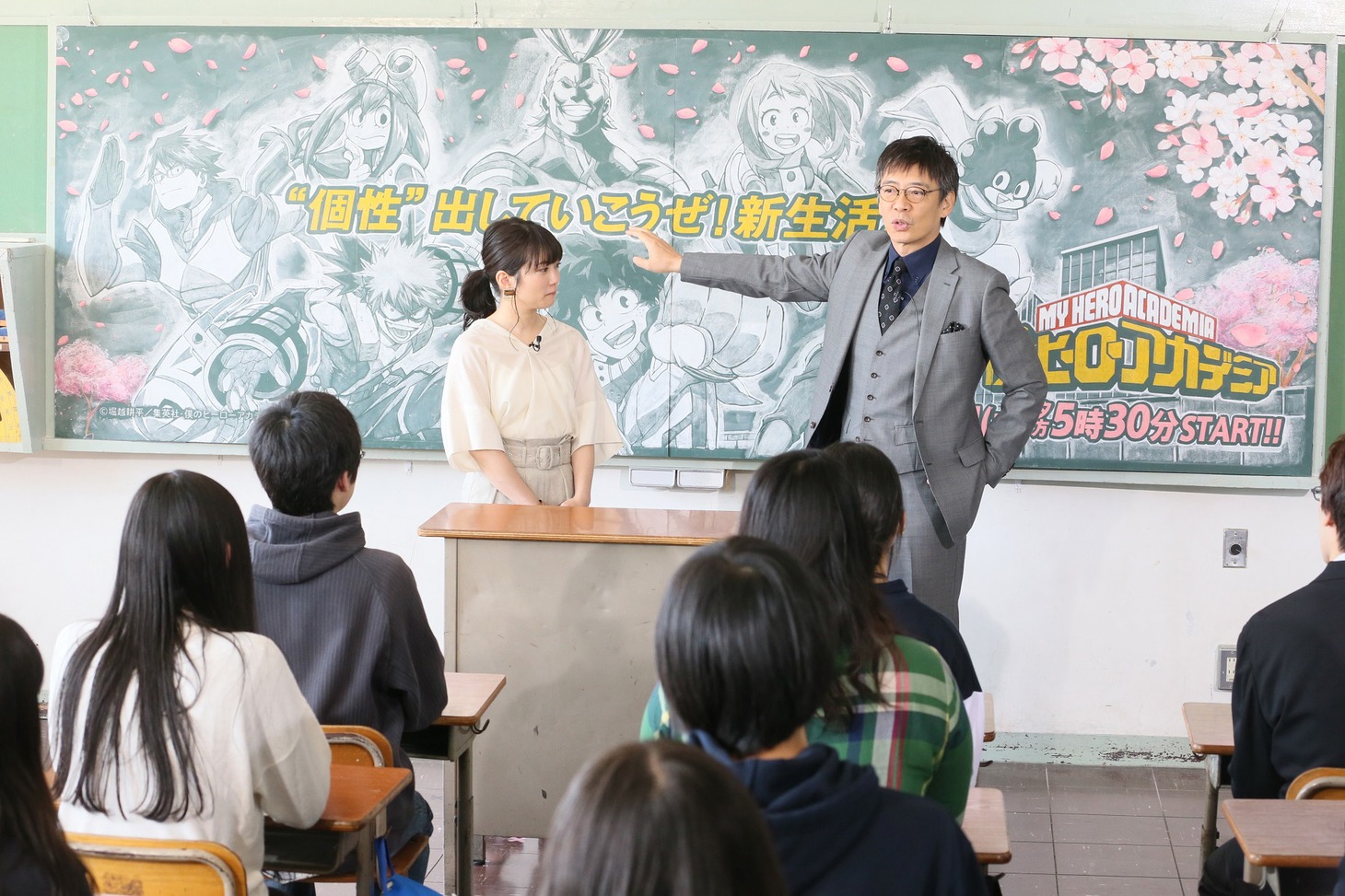「ヒーロー授業」の様子。