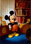 ジョン・ヘンチ画「ミッキーマウスのポートレート」（1953年） (c)Disney